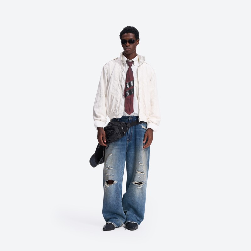 Vintage Stand Collar Bomber Jacket